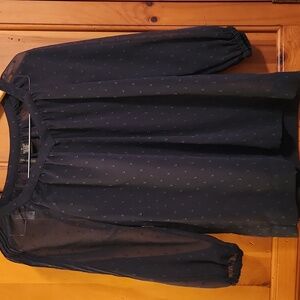 Preswick & Moore Black Sheer Blouse